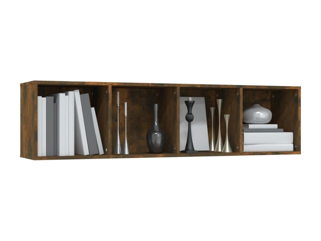 Libreria in legno di rovere marrone, 143 x 30 x 36 cm