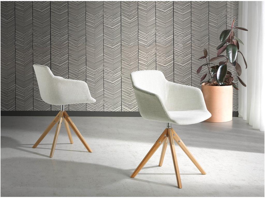 sedia in tessuto verde