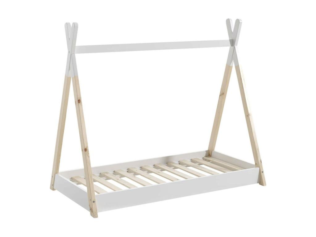 Letto in legno di pino bianco, 70 x 140 cm