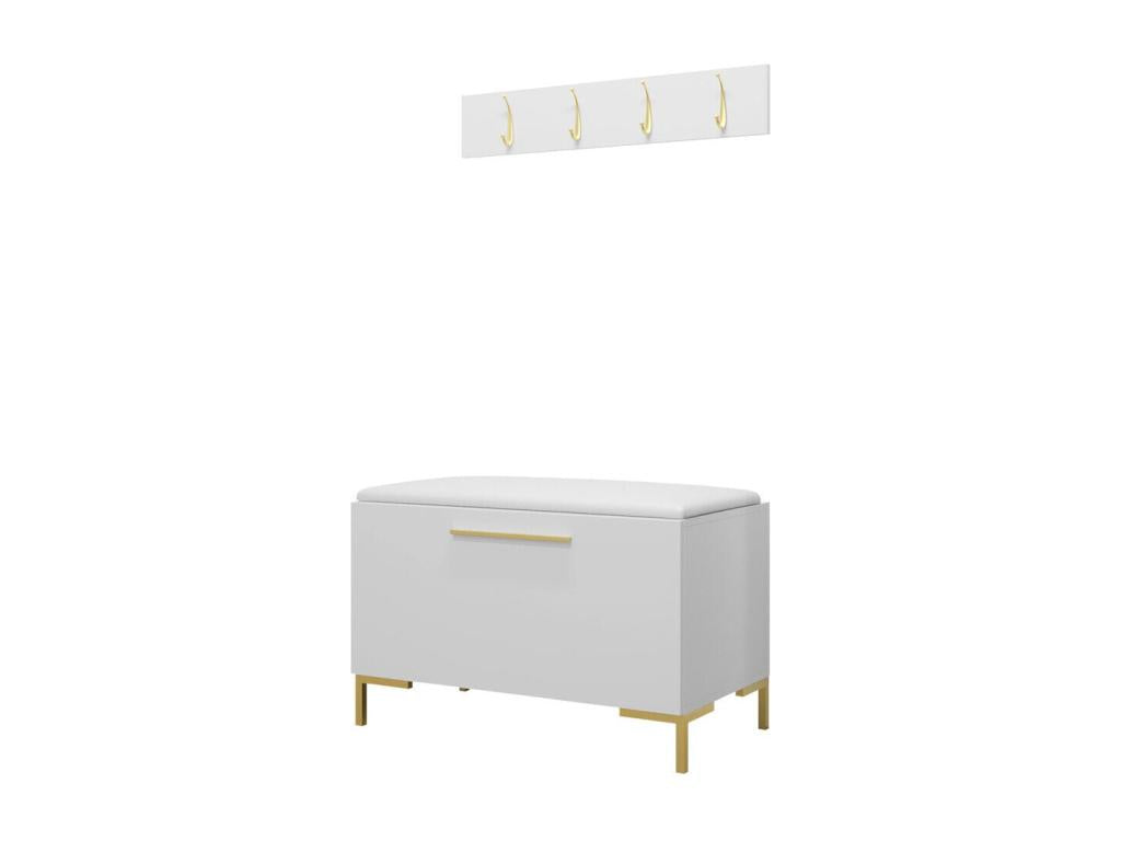 Mobili per la casa in pelle bianca, 84 x 44 cm