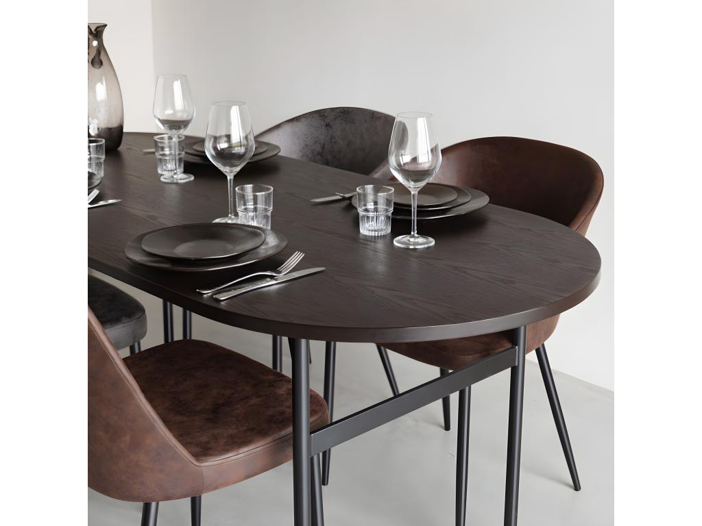 Tavolo da pranzo in metallo nero