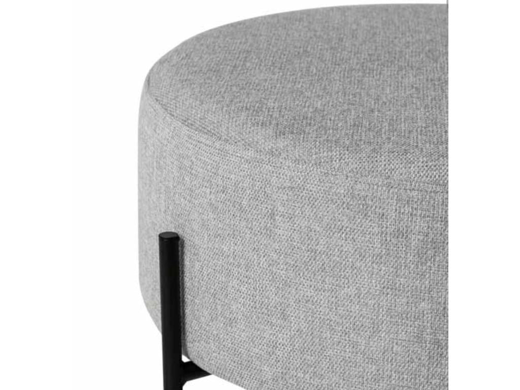 Pouf in tessuto grigio - dlz1766572671999