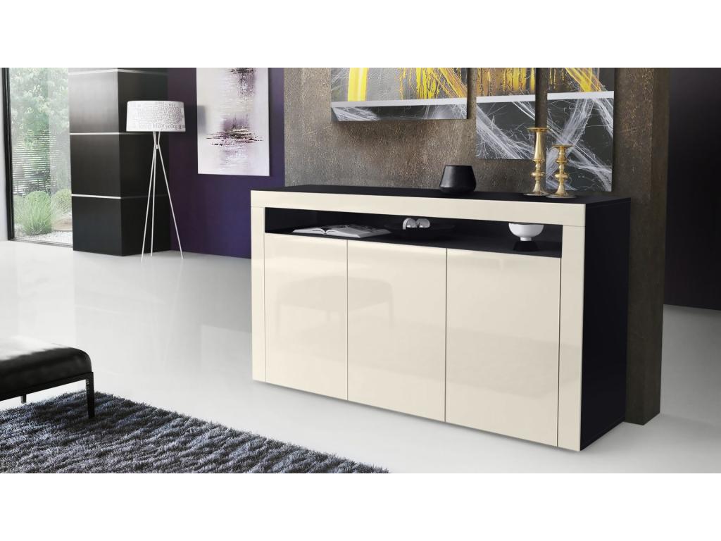 Credenza nera, 155 x 92 x 40 cm