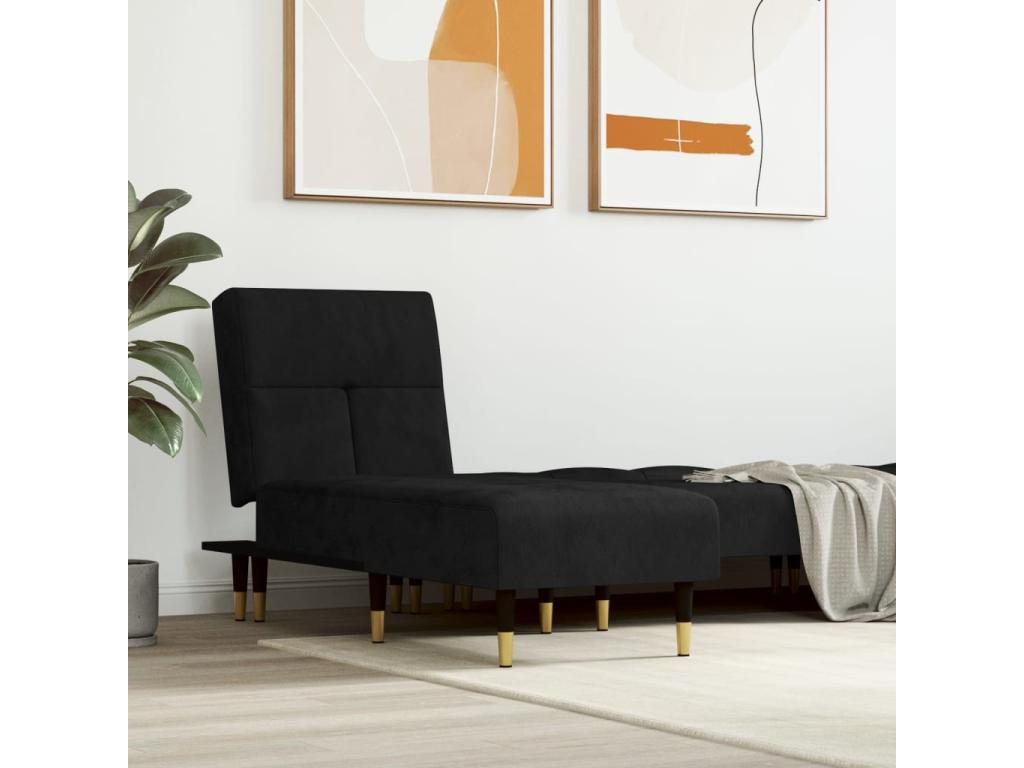 Chaise longue nera