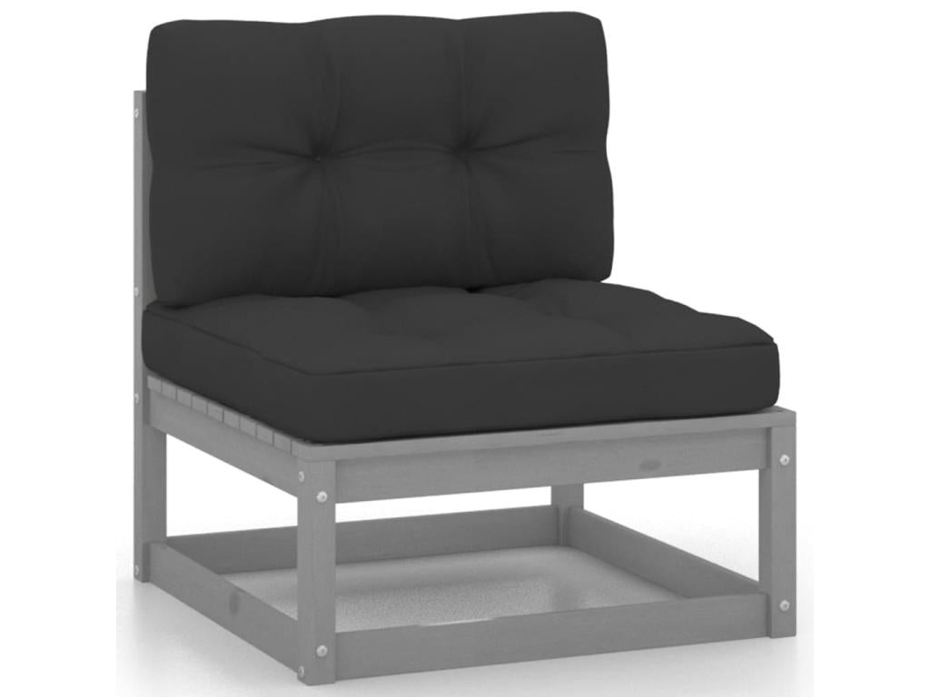 Set di mobili da esterno in legno di pino grigio - dlz1766573087693