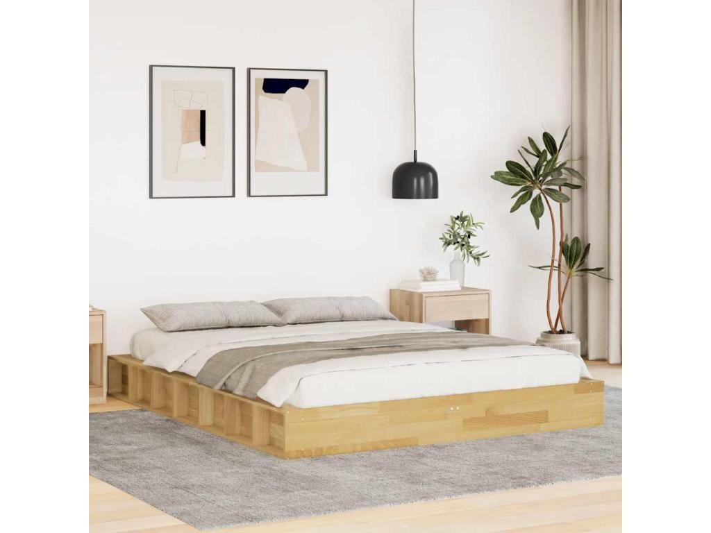 Materasso in legno massello marrone, 160 x 200 cm
