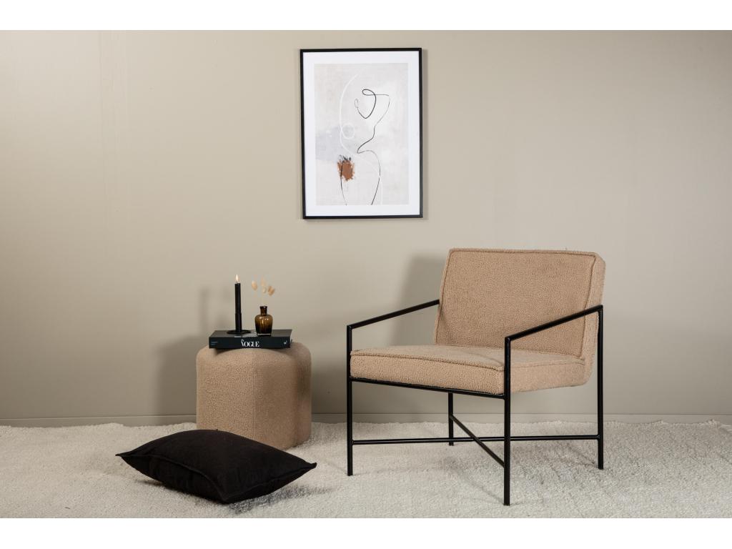 Poltrona beige, 66 x 65 x 78 cm